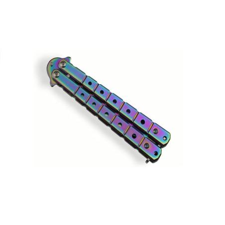 Nóż Motylek Rainbow N-495E