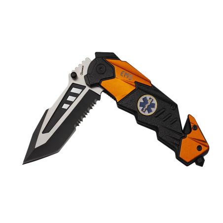 Nóż Ratowniczy ALBAINOX N-384B 18122-A Sprężynowy