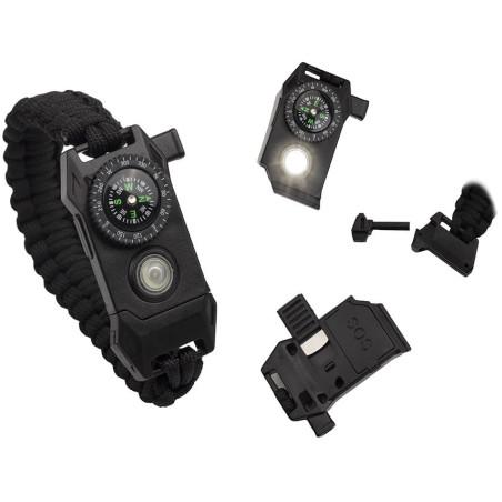 Bransoletka Survivalowa 9w1 Paracord Krzesiwo Kompas Latarka BR-004 Bransoletka Survivalowa 9w1 Paracord Krzesiwo Kompas Latarka BR-004