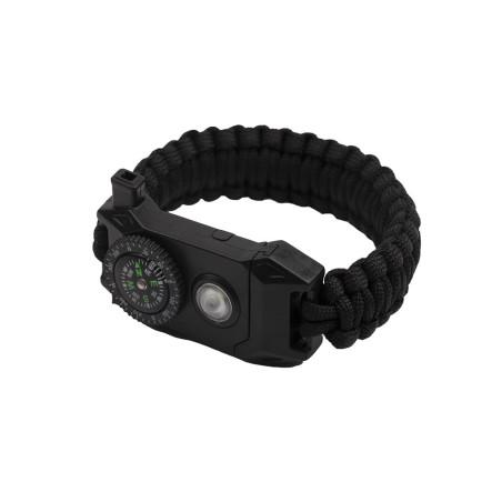 Bransoletka Survivalowa 9w1 Paracord Krzesiwo Kompas Latarka BR-004 Bransoletka Survivalowa 9w1 Paracord Krzesiwo Kompas Latarka BR-004