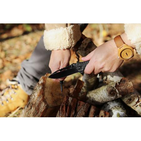 Nóż sprężynowy z krzesiwem HASTAA 01-HS-501