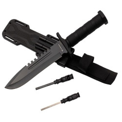 Nóż taktyczny HASTAA 15-HS-251 + krzesiwo i ostrzałka