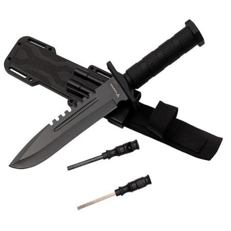 Nóż taktyczny HASTAA 15-HS-251 + krzesiwo i ostrzałka