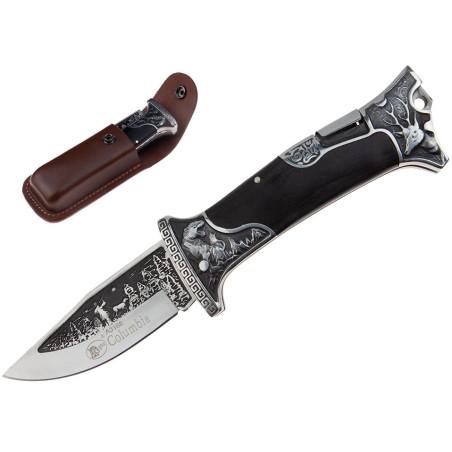 Nóż Myśliwski Columbia N-064APS Składany + Skórzane ETUI