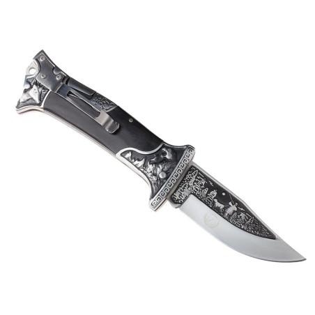 Nóż Myśliwski Columbia N-064APS Składany + Skórzane ETUI Nóż Myśliwski Columbia N-064APS Składany + Skórzane ETUI