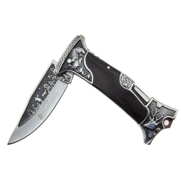 Nóż Myśliwski Columbia N-064APS Składany + Skórzane ETUI Nóż Myśliwski Columbia N-064APS Składany + Skórzane ETUI