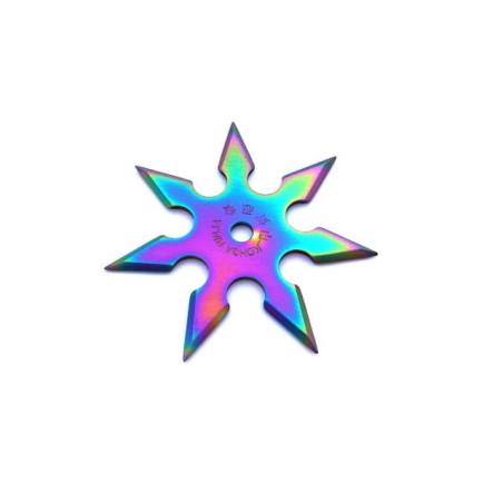 Nóż do rzucania - Gwiazdka Shuriken Rainbow N-403B