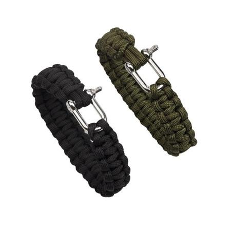 Bransoletka Survivalowa PARACORD z szeklą BR-002