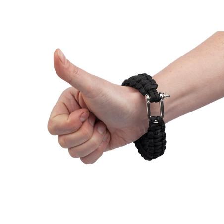 Bransoletka Survivalowa PARACORD z szeklą BR-002