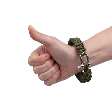 Bransoletka Survivalowa PARACORD z szeklą BR-002